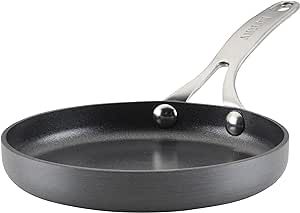 Anolon Hard Anodized Nonstick Mini Skillet/Frying/Egg Pan, Stainless Steel Handle, (6.5"), Gray