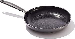 OXO Good Grips 10" Frying Pan Skillet, 3-Layered German Engineered Nonstick Coating, Stainless Steel Handle with Nonslip Silicone, Black